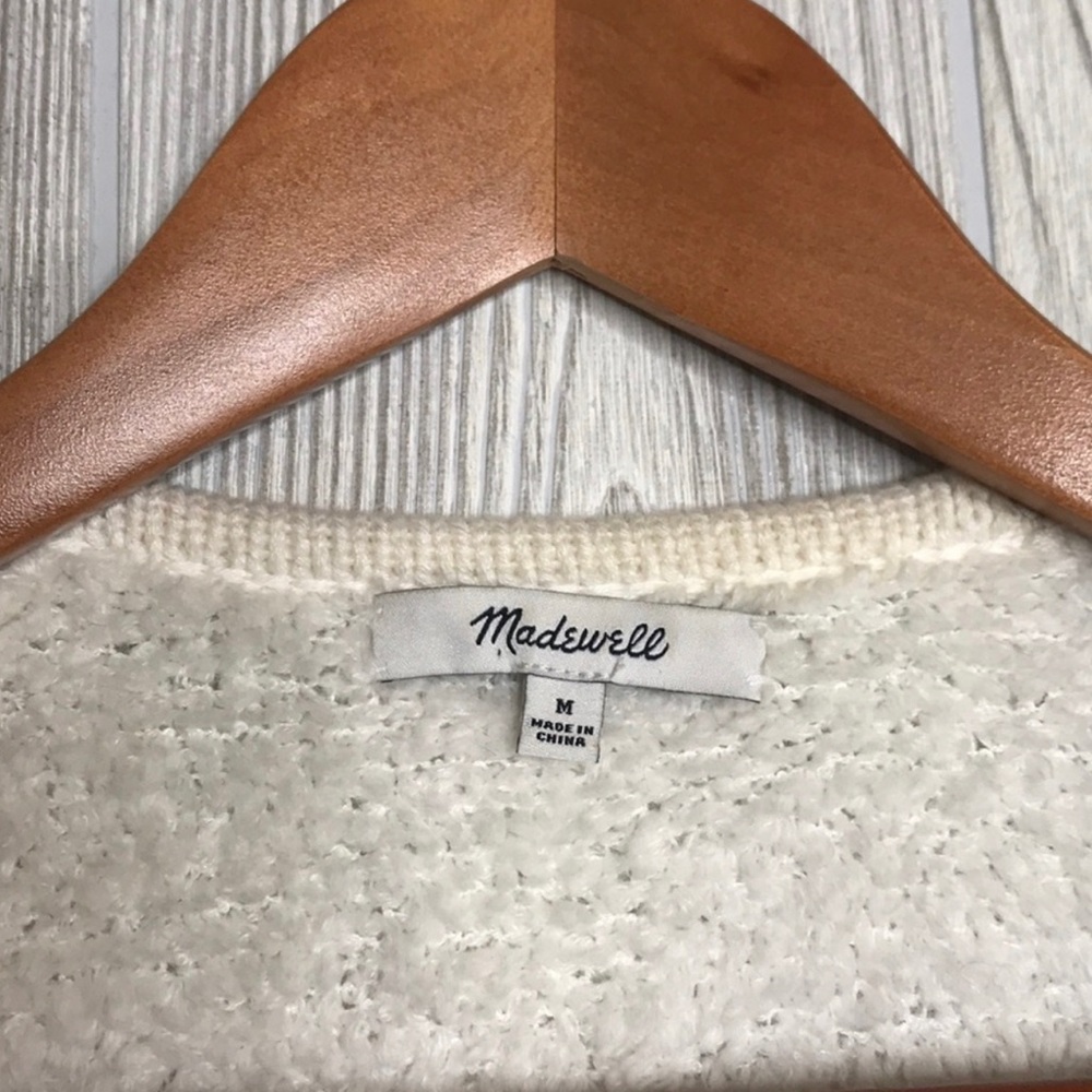 Madewell Striped Boucle’ Cardigan Size Medium - Picture 4 of 5
